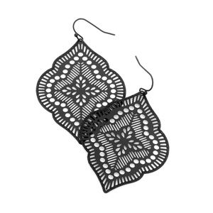 Black Super Light Filigree Earrings